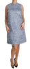 Dolce & Gabbana Elegant Light Blue Fringe Shift Dress