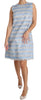 Dolce & Gabbana Elegant Light Blue Fringe Shift Dress