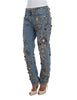 Dolce & Gabbana Enchanted Sicily Crystal Heart Boyfriend Jeans