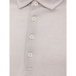 Corneliani White Cotton Polo Shirt