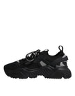 Dolce & Gabbana Black Leather Daymaster Low Top Sneaker Shoes
