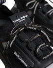 Dolce & Gabbana Black Leather Daymaster Low Top Sneaker Shoes