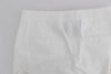 Dolce & Gabbana Elegant White Floral Cutout Dress Pants