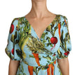 Dolce & Gabbana Vegetable Print Silk Top Extravaganza