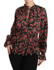 Dolce & Gabbana Elegant Black Floral Silk Shirt