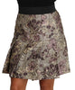 Dolce & Gabbana Elegant Floral A-Line Jacquard Skirt