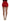 Dolce & Gabbana Red Silk Crystal-Embellished High Waist Shorts