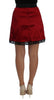 Dolce & Gabbana Elegant Red Lace High-Waist Skirt