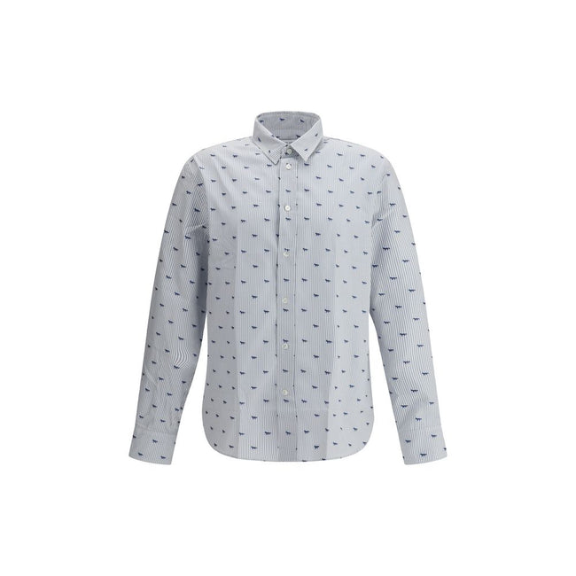 Maison Kitsuné Striped shirt with iconic fox