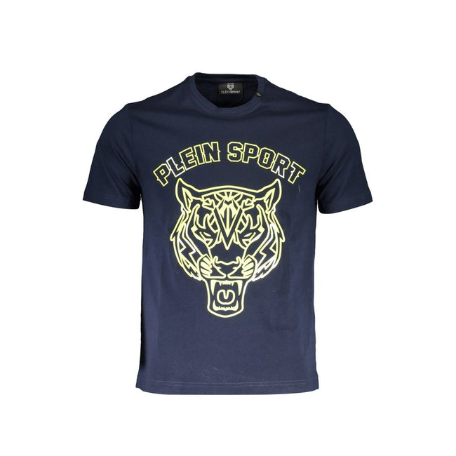 Plein Sport Blue Cotton Men T-Shirt