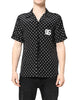 Dolce & Gabbana Black Polka Dot Short Sleeves Casual Shirt