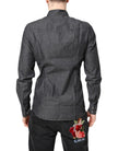 Dolce & Gabbana Gray Cotton Long Sleeves Casual Shirt
