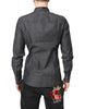 Dolce & Gabbana Gray Cotton Long Sleeves Casual Shirt