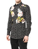 Dolce & Gabbana Black GOLD Floral Embroidery Formal Shirt