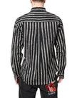 Dolce & Gabbana Black White Striped Cotton Dress Shirt