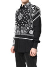 Dolce & Gabbana Black White Bandana Cotton Formal Dress Shirt