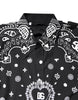Dolce & Gabbana Black White Bandana Cotton Formal Dress Shirt