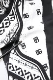 Dolce & Gabbana Black White Bandana Cotton Formal Dress Shirt