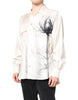 Dolce & Gabbana Ivory Silk Long Sleeves Men Casual Shirt