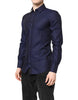 Dolce & Gabbana Blue GOLD Cotton Long Sleeves Men Dress Shirt