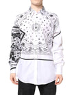 Dolce & Gabbana White Black Bandana MARTINI Formal Shirt
