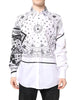Dolce & Gabbana White Black Bandana MARTINI Formal Shirt