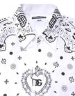 Dolce & Gabbana White Black Bandana MARTINI Formal Shirt