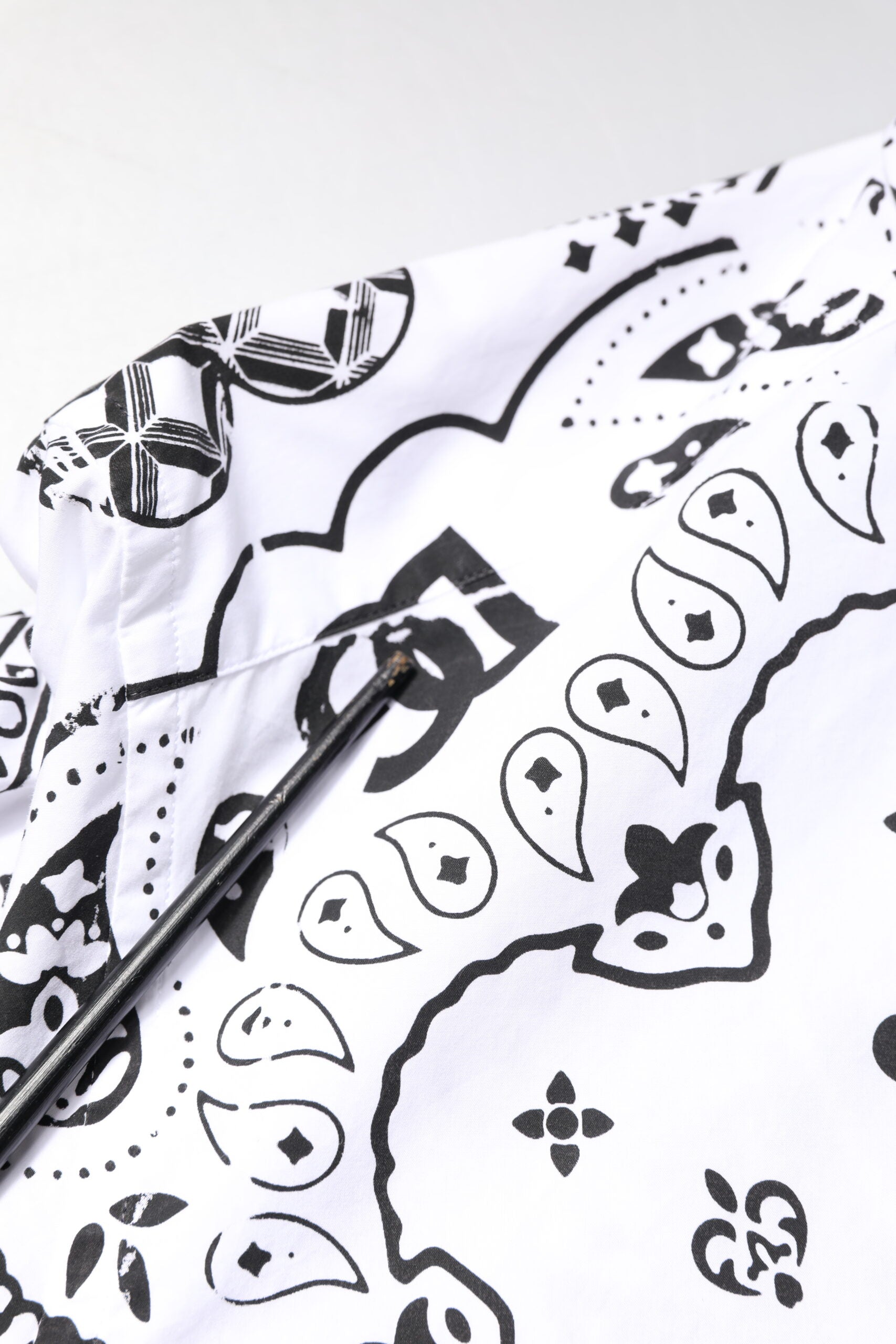 Dolce & Gabbana White Black Bandana MARTINI Formal Shirt
