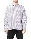 Dolce & Gabbana White Black Stripe Button Down Casual Shirt