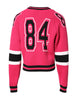 Dolce & Gabbana Pink Cotton Logo Print Knit Pullover Sweater