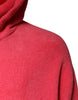 Dolce & Gabbana Red Cotton Knit Hooded Men Pullover Sweater
