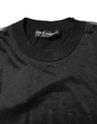 Dolce & Gabbana Black Logo Knitted Crewneck Pullover Sweater