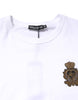 Dolce & Gabbana White Crew Neck DG Crown Short Sleeve T-shirt