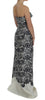 Dolce & Gabbana Elegant Silk Lace Corset Maxi Dress