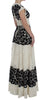 Dolce & Gabbana Elegant Floral Lace Cap Sleeve Maxi Dress