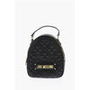 Moschino Love Quilted Faux Leather Mini Bag with Golden Details