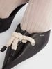 Prada Black Nappa Leather Rope Detail  Sandals