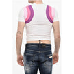 Dsquared² Cropped Crew-neck T-shirt with Contrast Bands