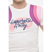 Dsquared² Cropped Crew-neck T-shirt with Contrast Bands