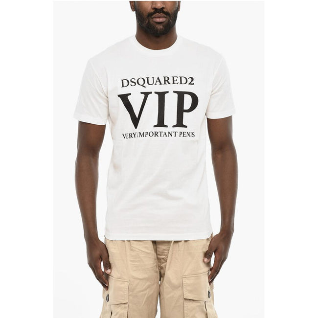 Dsquared² Cotton Crew-neck T-shirt with Contrasting Print